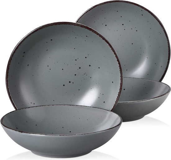 Schaalset, 4-delige bowl-kom, 750 ml, mueslikommen, aardewerk Schaalset, 4-delige bowl-kom, 750 ml, mueslikommen, aardewerk