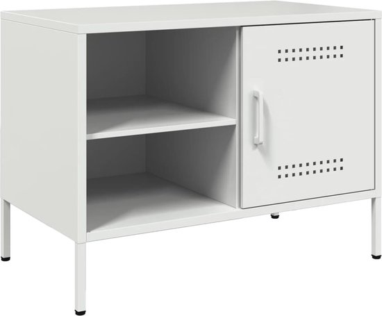 Meubles TV vidaXL 2 pièces 68 x 39 x 50,5 cm Acier Blanc