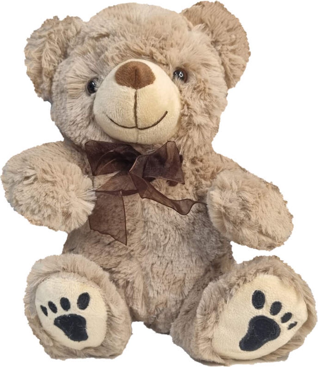 Sunkid Knuffel - Knuffelbeer - Teddybeer 23cm met strik - Grullie