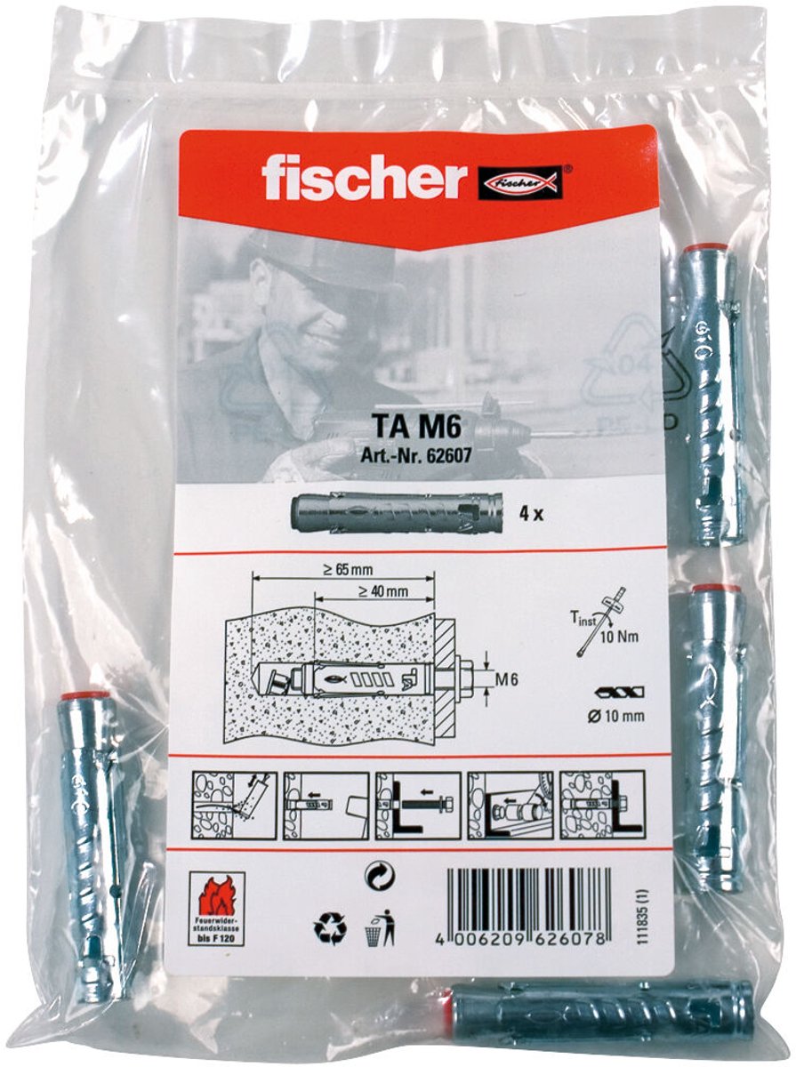 Fischer 4x Zware Last Anker TA M6 - 062607