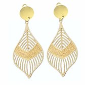 Clip- oorbellen- goudkleur- geen gaatje- Charme Bijoux