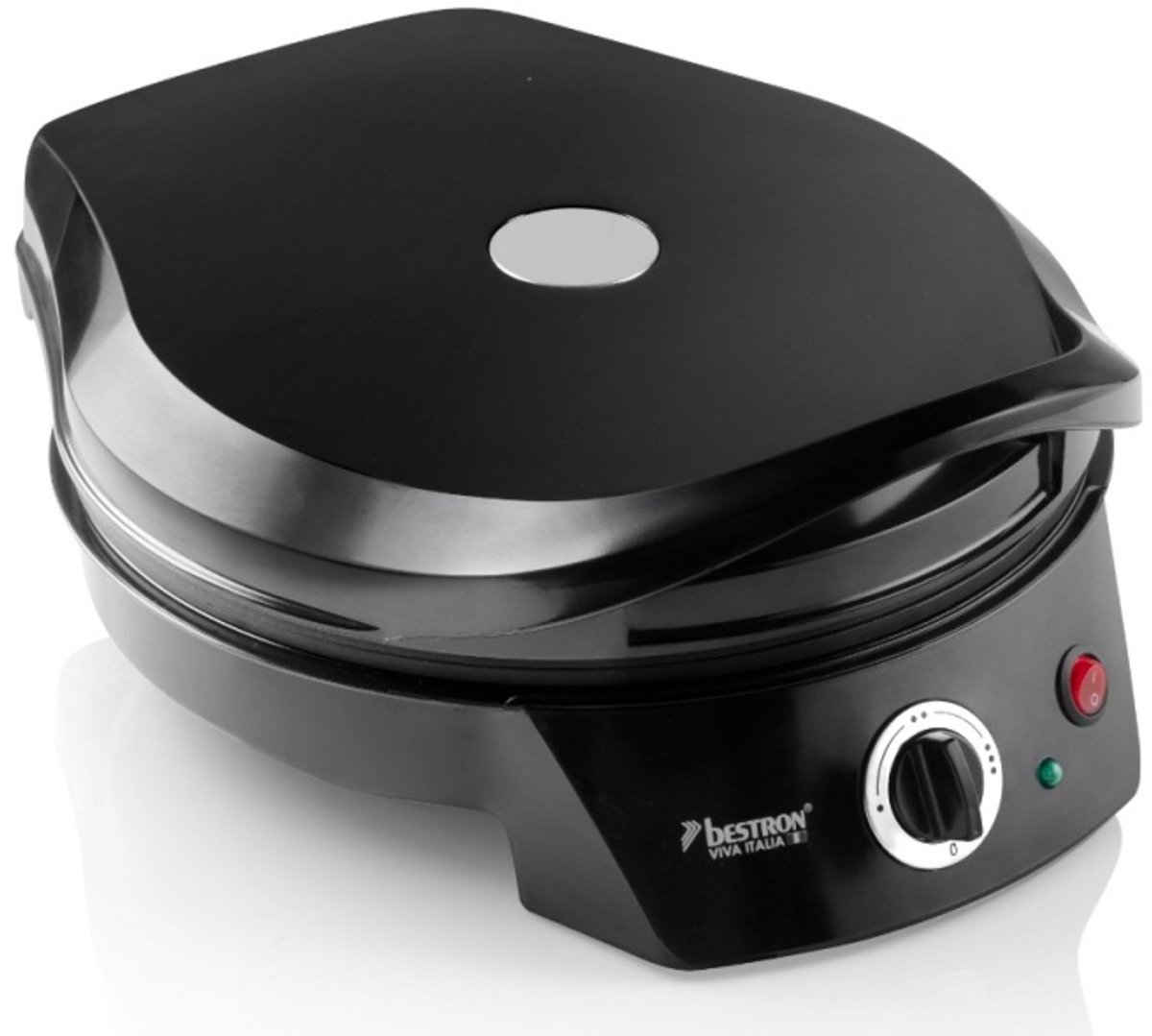Bestron Pizzaoven Voor 6 Personen, Pizzamaker Voor Kleine Pizza S O 10 Cm Met Keramische Koepel Ca 12 15 Minuten Baktijd 860 Watt Kleur Zwart