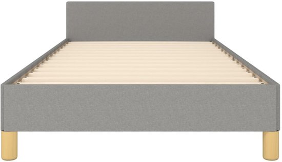 vidaXL Cadre de lit avec tête de lit Tissu Gris clair 80x200 cm - Cadre de lit avec tête de lit - Encadrements de lit avec têtes de lit - Lit - Meubles de couchage