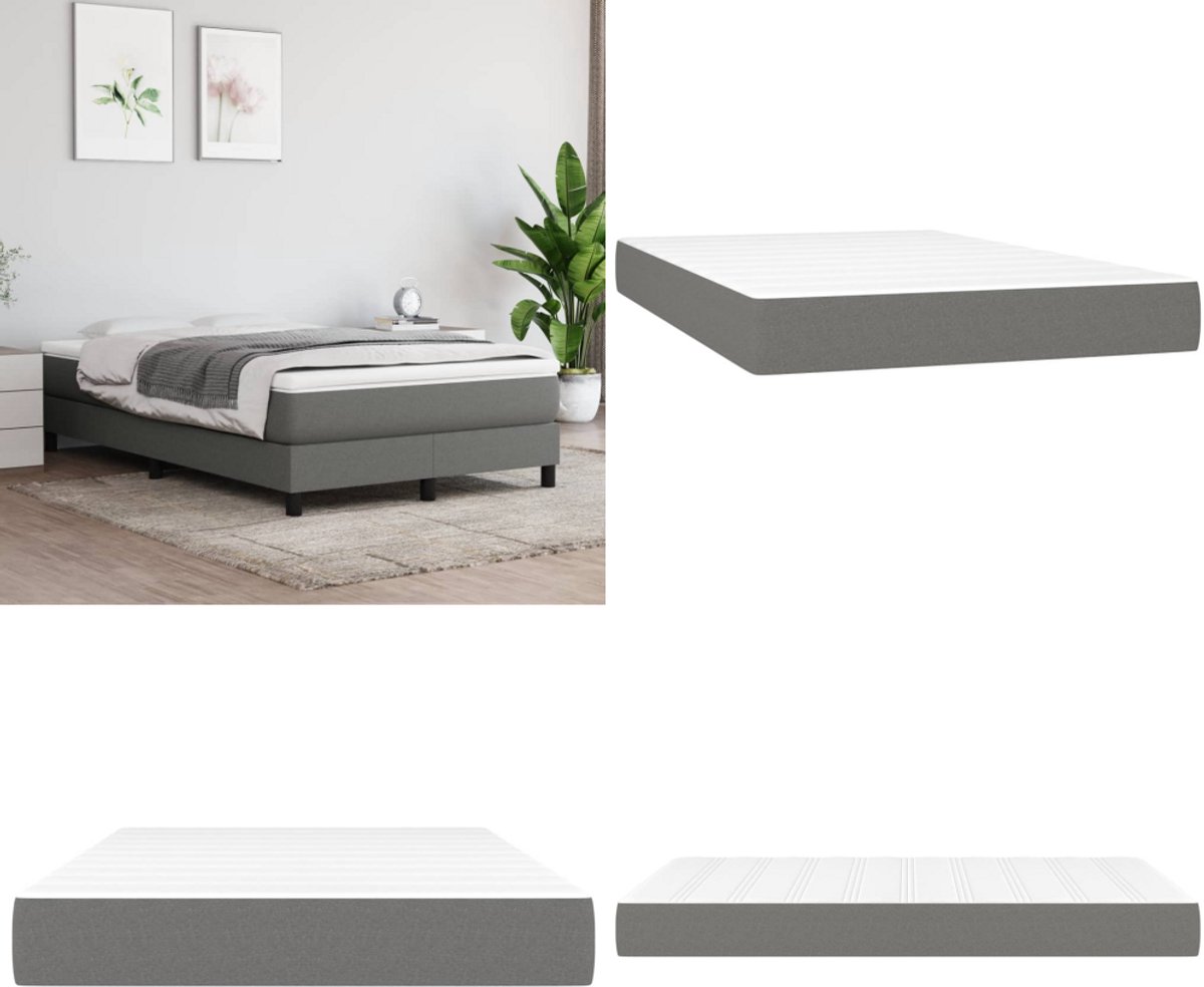 vidaXL Pocketveringmatras 120x200x20 cm stof donkergrijs - Pocketveringmatras - Pocketveringmatrassen - Matras - Pocketvering Matras