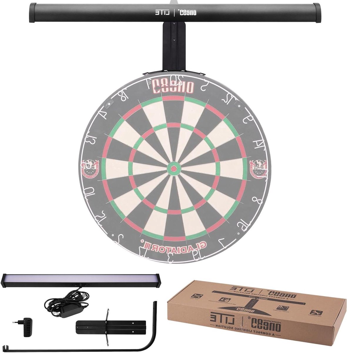 Illumina LED-verlichting voor dartbord - dartbordverlichting - geschikt voor elk dartbord