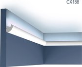 Kroonlijst Orac Decor CX188 AXXENT plafondlijst voor indirecte verlichting lijstwerk modern design wit 2 m