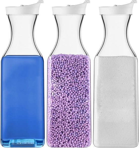 Yallmie 3 stuks wasmiddelpods opslag, brede opening plastic waspoeder