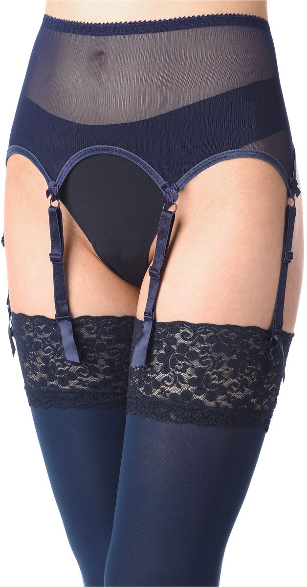 Merry Style Sierlijke Jarretel Gordel - Gordelbretels – Marine – XXL - MS-KS-912