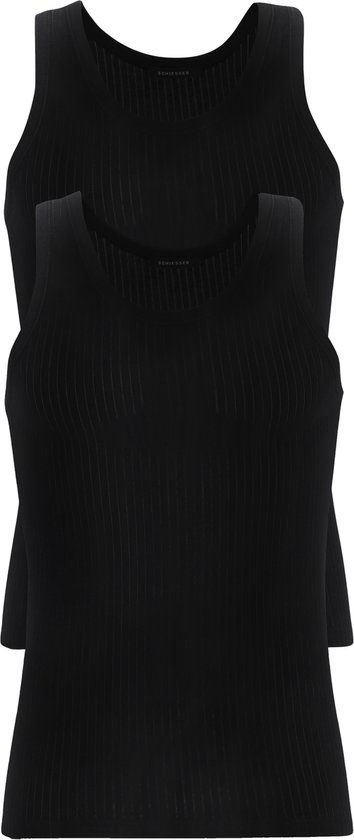 Maillot de corps homme Schieser Authentic - lot de 2 - Zwart - Taille 2XL