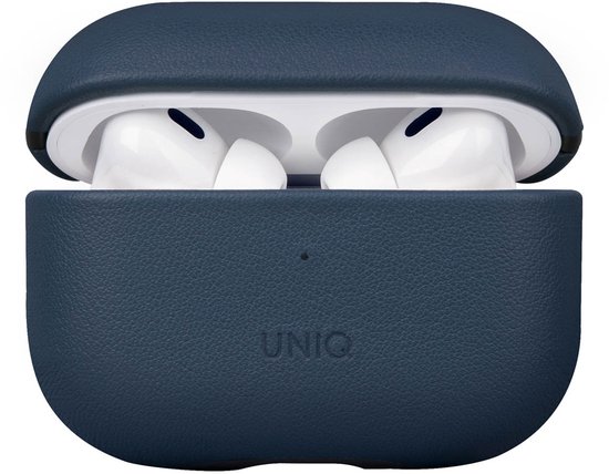 Uniq Terra Echt Lederen Case voor de Apple AirPods Pro 2 - Space Blue