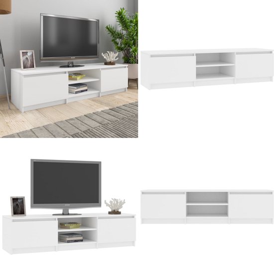 VidaXL Tv-meubel 180x30x43 cm bewerkt hout wit