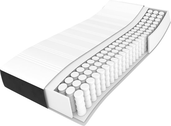 vidaXL Boxspring avec matelas Velours Noir 140x200 cm - Boxspring - Sommiers - Lit - Meubles de couchage