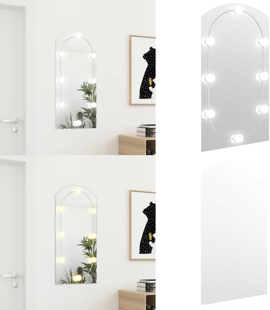 Badkamerspiegel met LED Verlichting en Make Up Spiegel met Touch en Dimbaar in 3 Standen 160 cm met Spiegelverwarming