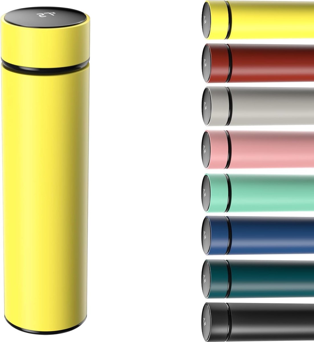 500 ml thermosfles met LCD-touchscreen - vacuüm isolatiebeker voor thuis, kantoor, sport en reizen