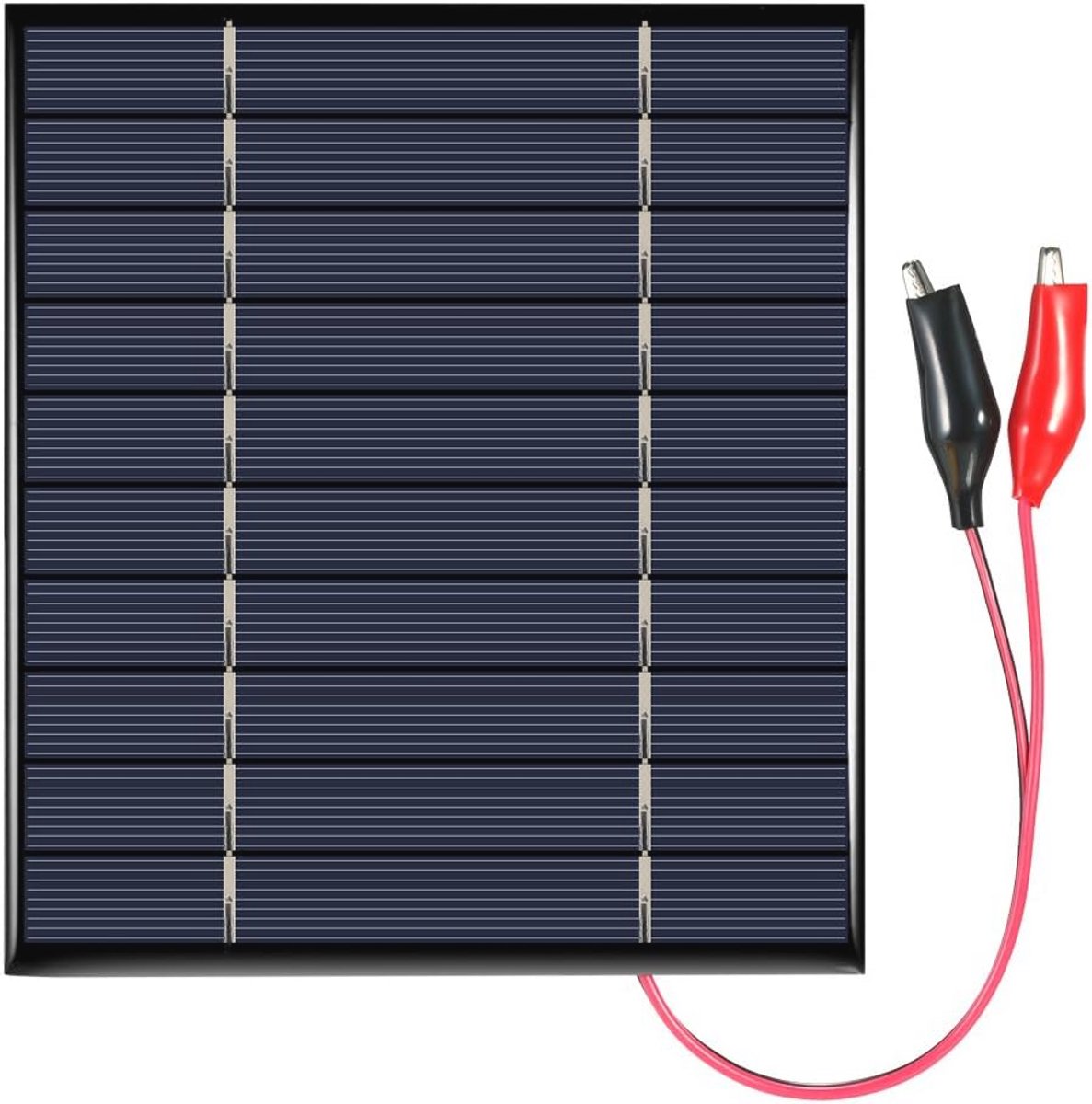 Zonnepaneel Fotovoltaïsch met Krokodillenklemmen - 2,5 W, 5 V voor DIY Opladers
