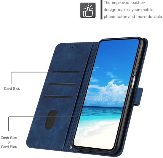 Étui Coverup - Adapté à iPhone 16 - Étui Coverup Smile Book - Blauw