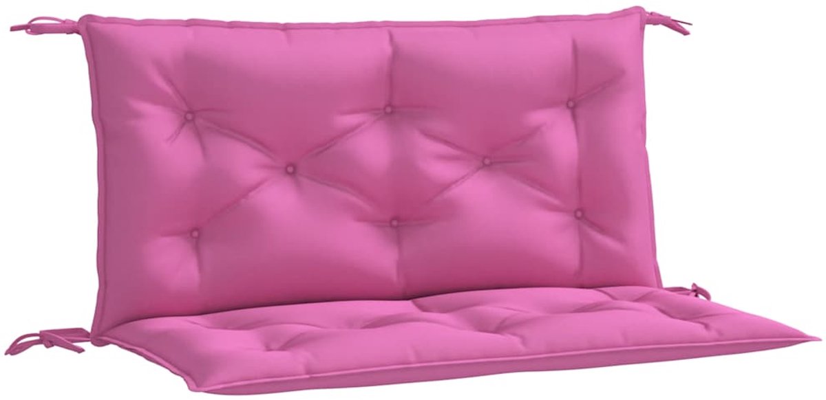 vidaXL - Tuinbankkussens - 2 - st - 100x50x7 - cm - stof - roze