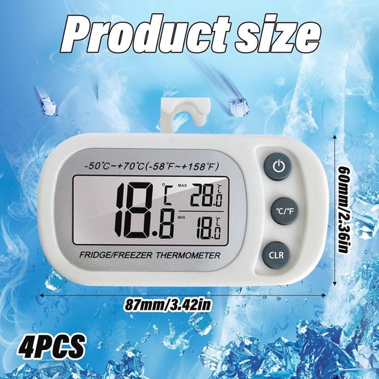 Vocoo Draadloze Thermometer Indoor Outdoor Hygrometer Met 1 Afstandsbediening Sensoren Achtergrondverlichting Klok Min Max Wa Aanbieding 31470991