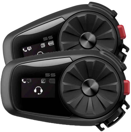Syst. de com. SENA 5S01 x 2 (DUO) pour moto avec Ecran LCD