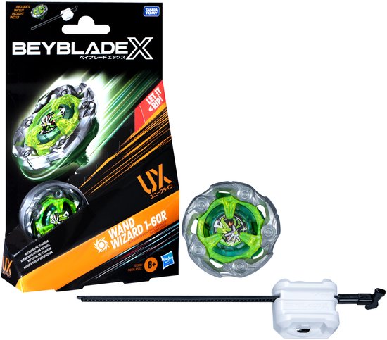 Beyblade X Wand Wizard 1-60R UX Starterpack-set, met tol van