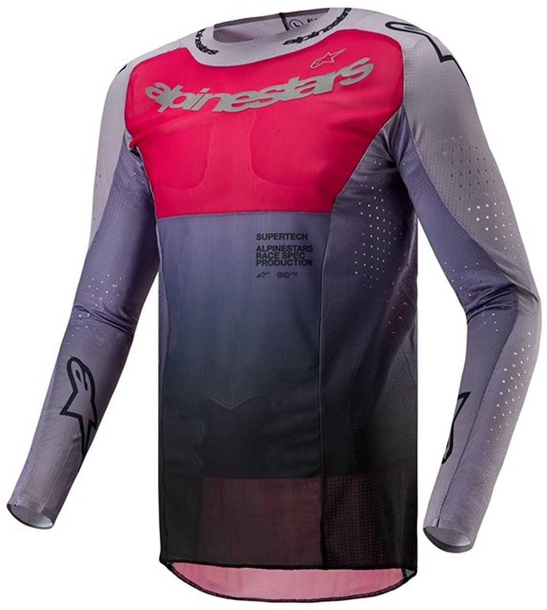 Alpinestars Supertech Dade Jersey Iron Rood Berry -