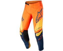 Alpinestars Techstar Factory Oranje Donkerblauw Warmgeel Broek - Maat 30 - Broek