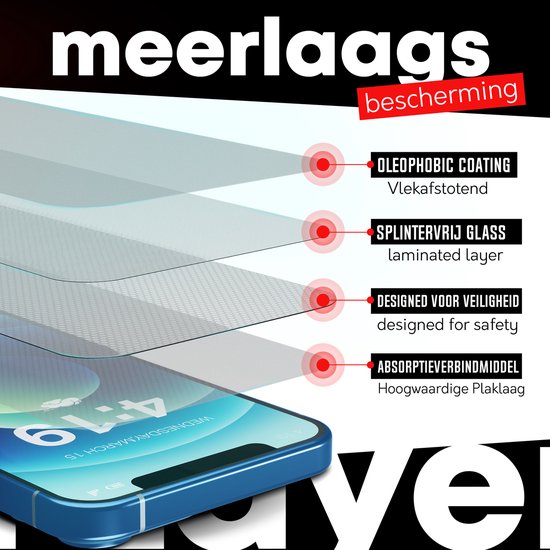 Protecteur d'écran iPhone 12 mini - S4 Ultra Strong Glas - 5.4 Pouces - Protecteur d'écran iPhone 12 mini - 2 pièces - Protecteur d'écran iphone 12 mini 5.4 - Protecteur d'écran iphone 12 mini