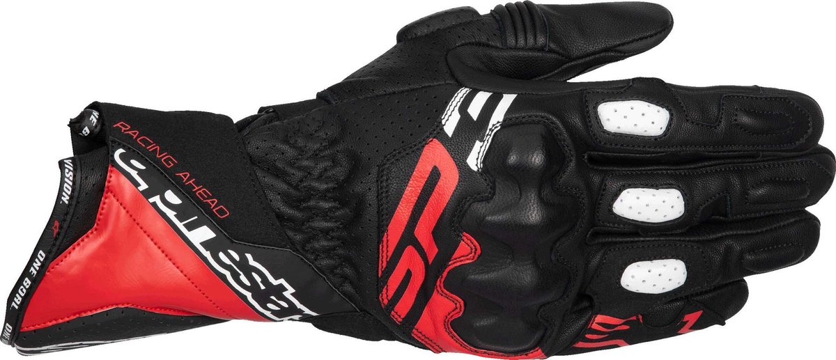 Alpinestars SP-3 Zwart Fel Rood Wit Handschoenen - Handschoen