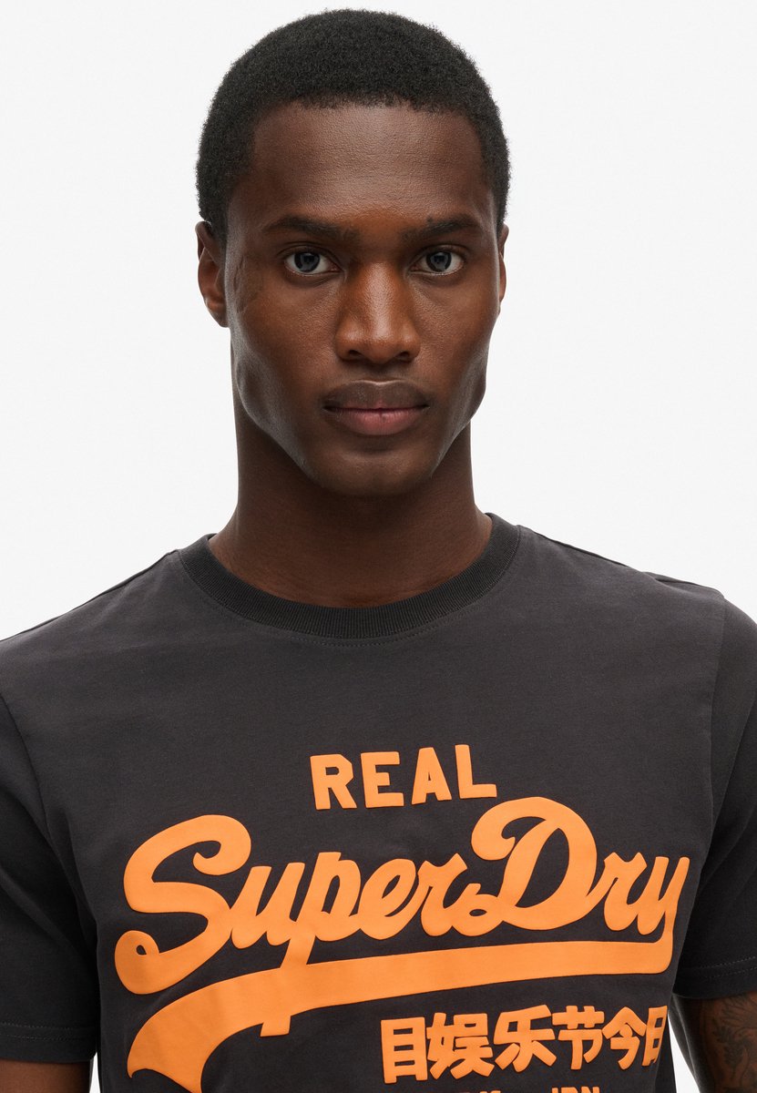 Superdry - T-shirt met neon vintage logo - Heren - T-shirts