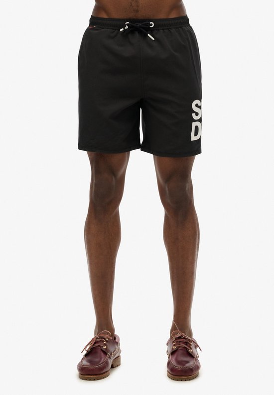 Short de bain Superdry SPORTSWEAR LOGO 17 SWIM homme - Noir