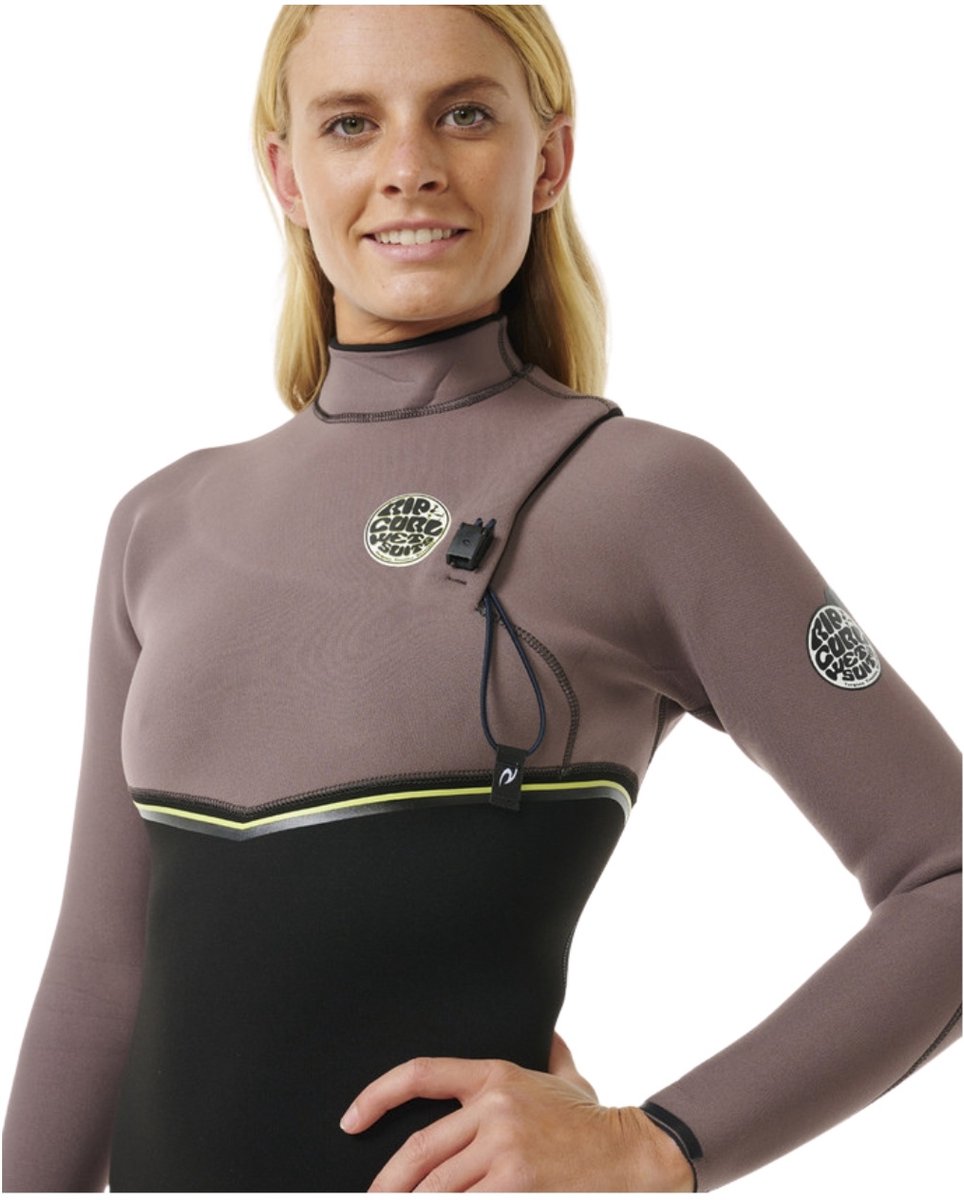 2025 Rip Curl Dames E-Bomb 4/3mm Ritssluiting-vrij Wetsuit - Eg