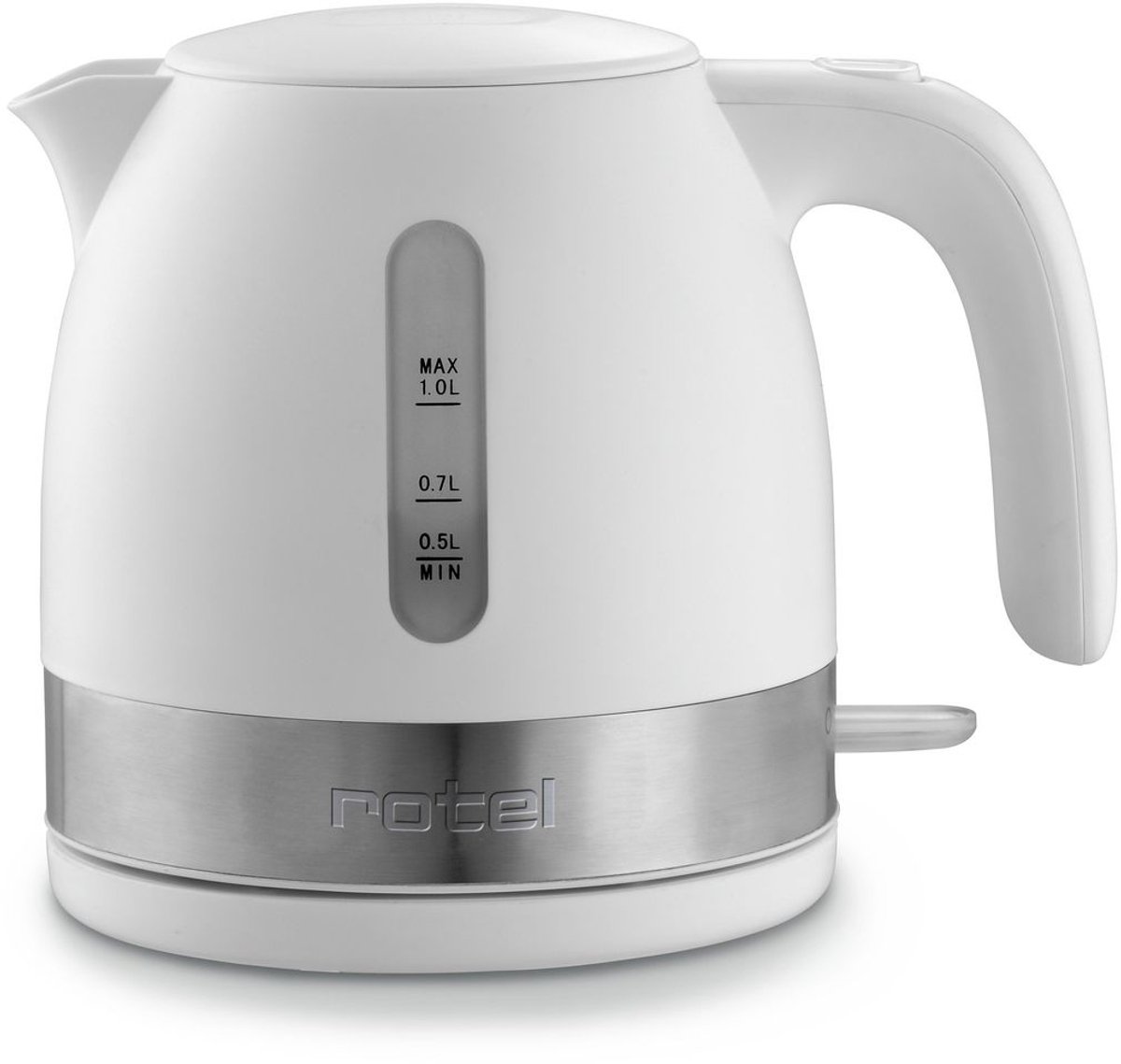 Rotel | 2968CH | Compacte draadloze electrische waterkoker | 1 liter | 360 graden draaibaar | Beveiligd tegen droogkoken | Automatische afslag | Beveiligd deksel |
