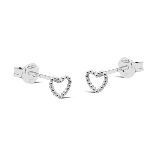 Karma Oorknoppen Open Hart Dots Zilver