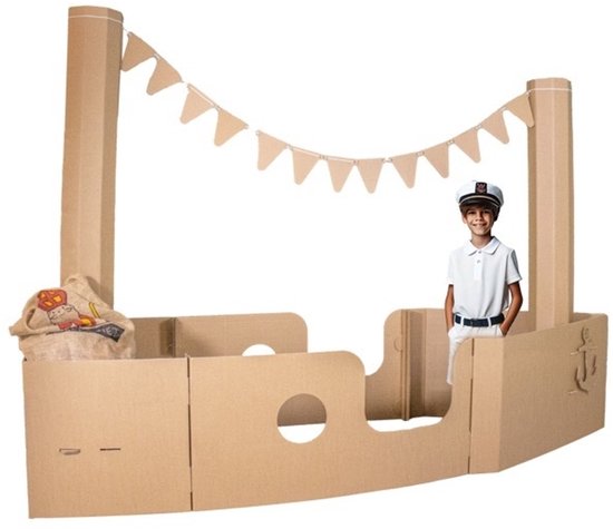Grand bateau en carton - Cadeau en Carton durable - KarTent