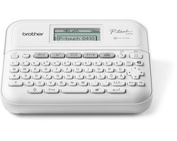 Brother PT-D410YP1, QWERTY, TZe, Thermo transfer, 20 mm/sec, Bedraad, Wit