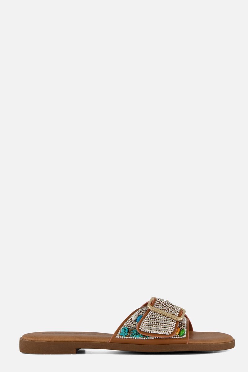 Ann Rocks Slippers bruin Synthetisch - Maat 41