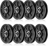 Lot de 8 poulies à câble de 90 mm pour équipement de fitness et porte de garage