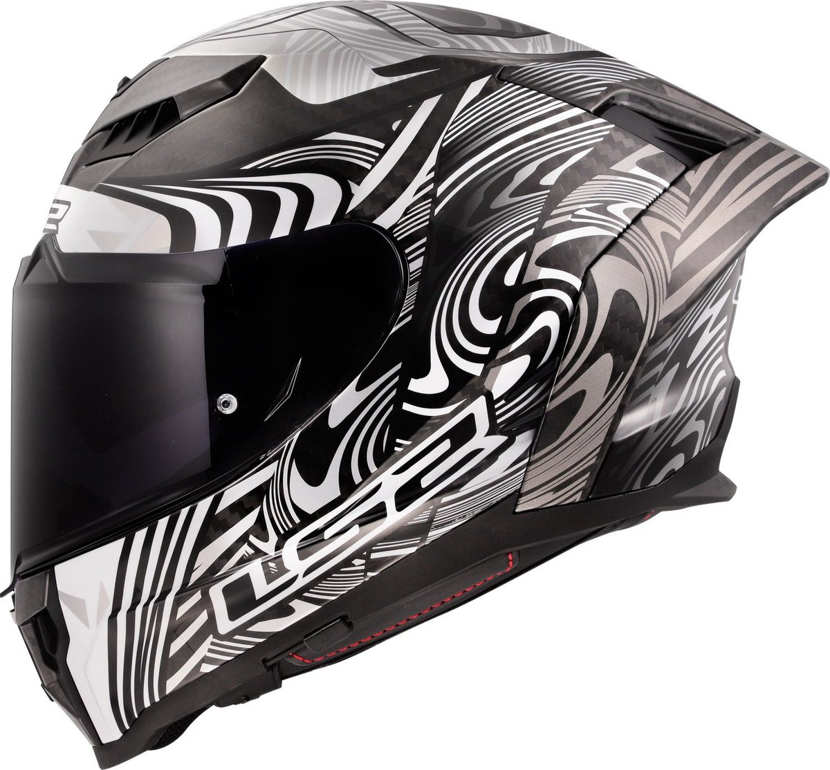 LS2 FF807 Dragon integraalhelm Enthum zilver XS