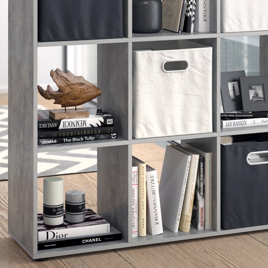 Vicco Separador de ambientes Nove, Blanco, 104 x 108 cm con 4 cajas