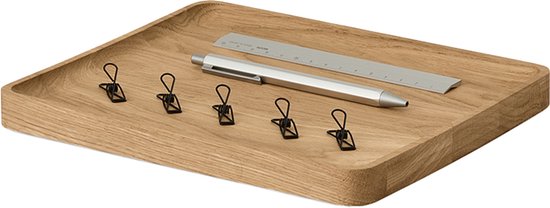 Oakywood Catchall Tray Oak - Chêne Massief - Organisateur de bureau en bois de Luxe - Medium 24 x 20 cm