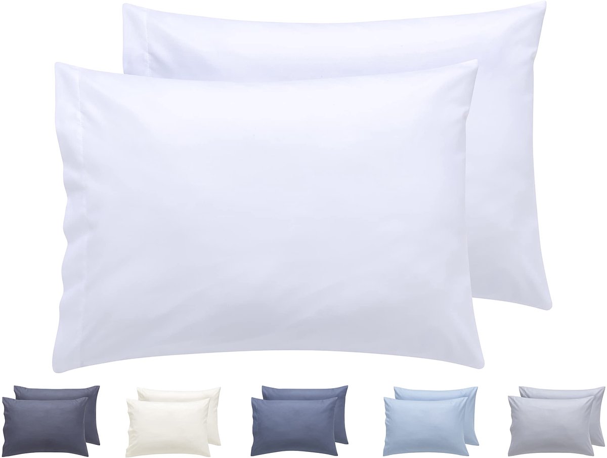 My Ninki ® Extra Comfortabele Kussenhoezen Set van 2 in Luxe Microvezel, 50 x 70 cm, Wit