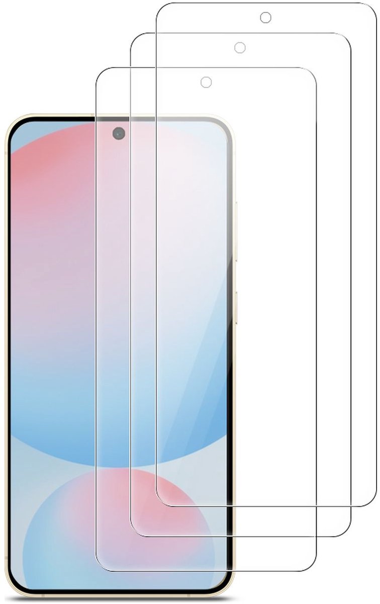 Mobigear Screenprotector geschikt voor Samsung Galaxy S24 FE | Mobigear Screenprotector Folie - Case Friendly (3-Pack)