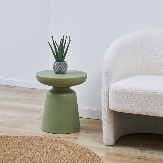 Table d'appoint ronde Posio 40 cm verte [en.casa]