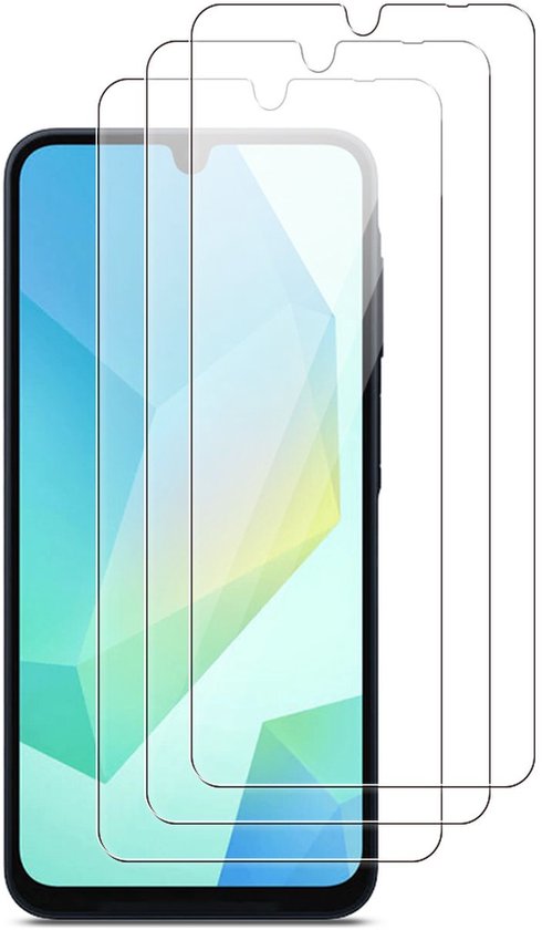 Protection d'écran Mobigear compatible avec Samsung Galaxy A16 | Film de protection d'écran Mobigear - Compatible avec les coques (paquet de 3)