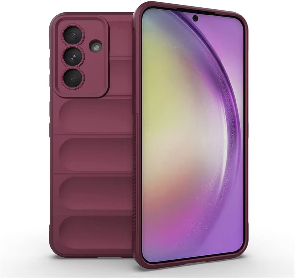 MobyDefend Hoesje - Geschikt voor Samsung Galaxy A36 / Galaxy A56 - TPU Gripcase - Paars