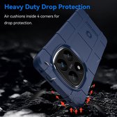 MobyDefend Hoesje - Geschikt voor Xiaomi Redmi Note 14 Pro Plus - Rugged Shield TPU Backcover - Blauw