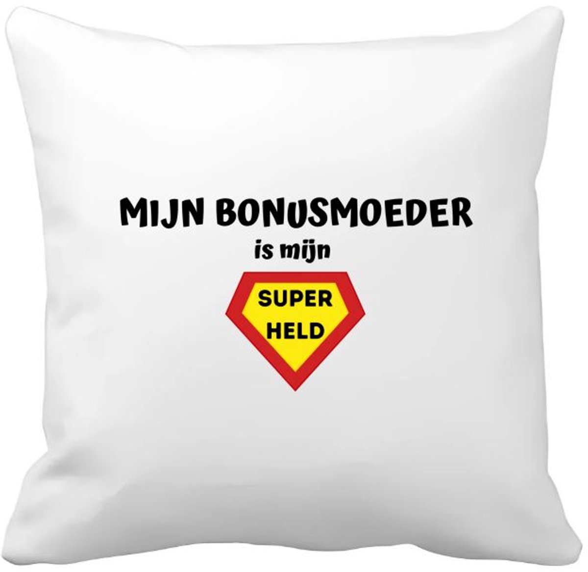 Akyol mijn bonusmoeder is mijn superheld Kussen hoes - Mama - super bonusmoeder - moeder cadeautjes - moederdag - verjaardag - geschenk - kado - 40 bij 40 cm Multicolor