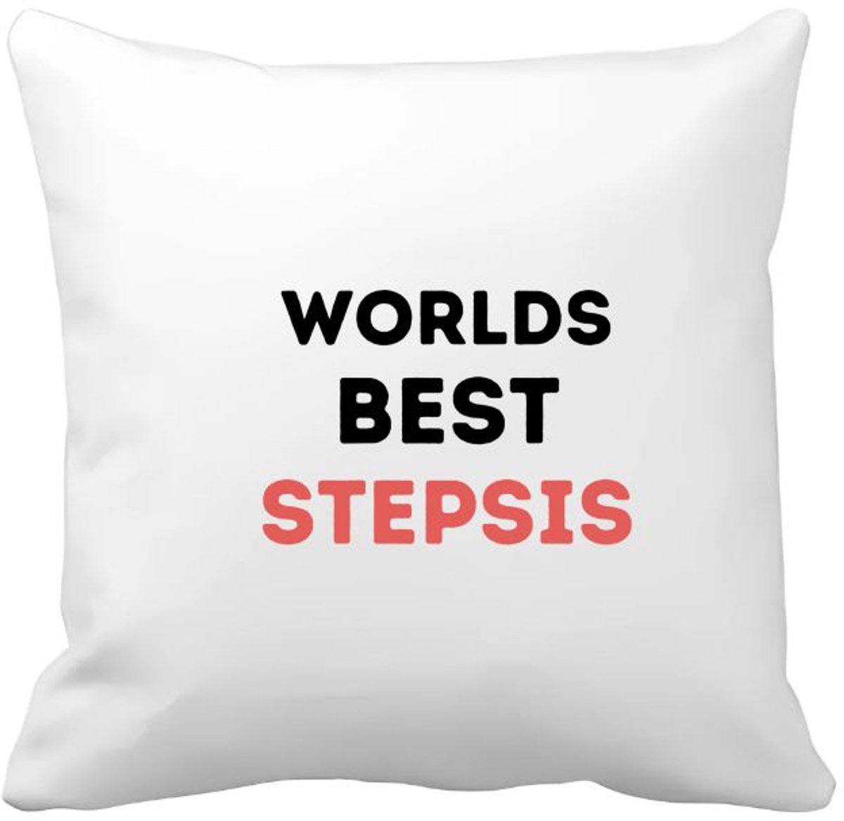 Akyol worlds best stepsister Kussen hoes - Zus - de beste stiefzus - verjaardagscadeau - verjaardag - cadeau - cadeautje voor zus - zus artikelen - kado - geschenk - gift - 40 bij 40 cm Multicolor