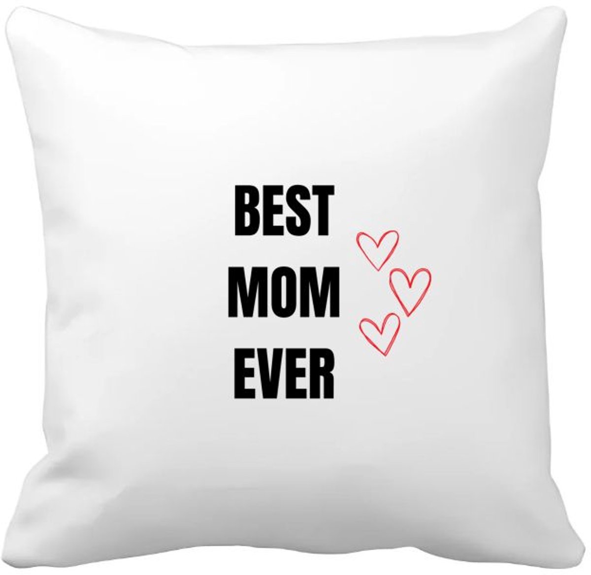 Akyol best mom ever Kussen hoes - Moeder - mama - moederdag - cadeau - verjaardag - oma - 40 bij 40 cm Multicolor