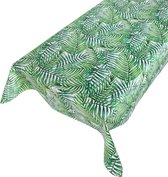 Gecoat tafellinnen Bali -  140 x 100 cm - Groen tafellaken - Tafelkleed plastic - Voor buiten en binnen - Verschillende maten - Geleverd in een koker